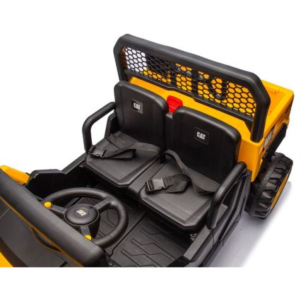 Carro elétrico CAT 60W/7500 mAh amarelo/preto + controlo remoto