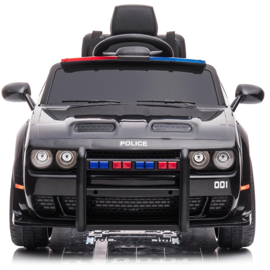 Carro elétrico Dodge Challenger Polícia 50W/4500 mAh preto/branco