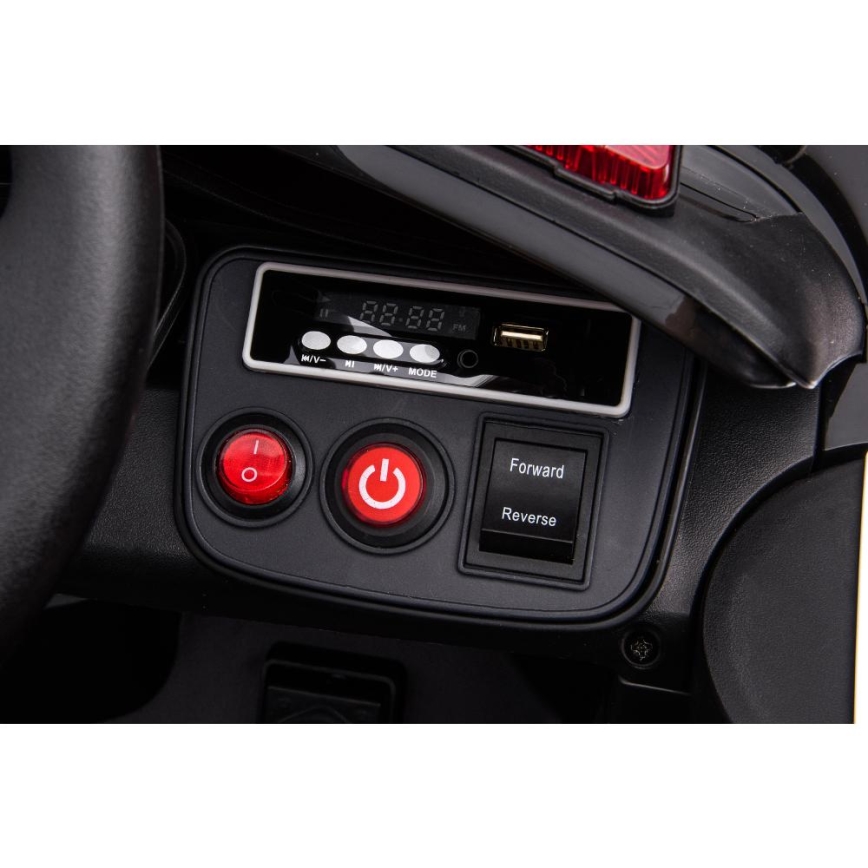 Carro elétrico Dodge Challenger Polícia 50W/4500 mAh preto/branco