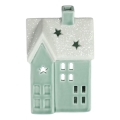 Casa de velas em porcelana 11,1 cm menta