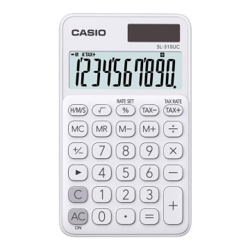 Casio - Calculadora de bolso 1xLR54 branca