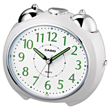 Casio - Relógio despertador 1xLR14 branco/cromado