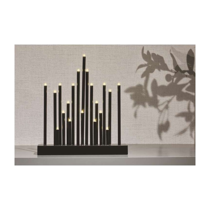 Castiçal de Natal LED 20xLED/3xAAA preto