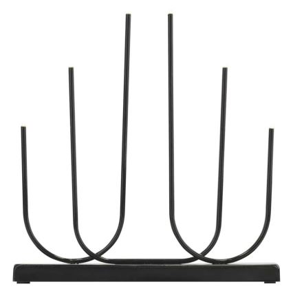 Castiçal LED de Natal 6xLED/2xAA preto