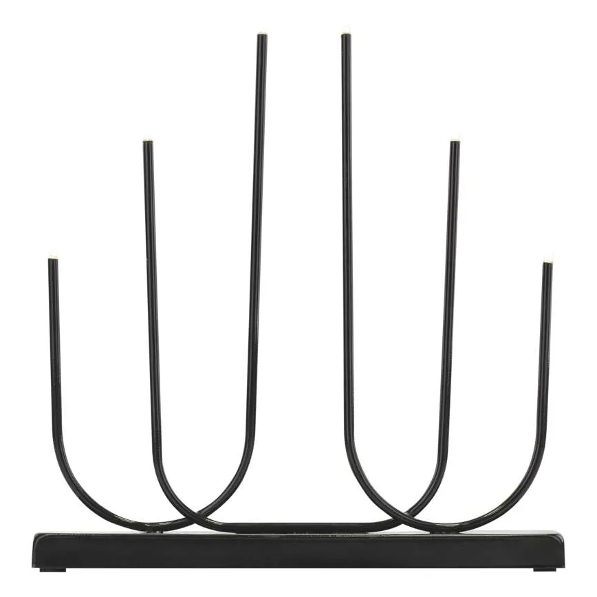 Castiçal LED de Natal 6xLED/2xAA preto