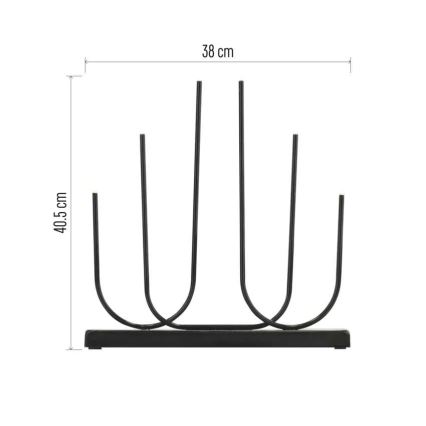 Castiçal LED de Natal 6xLED/2xAA preto