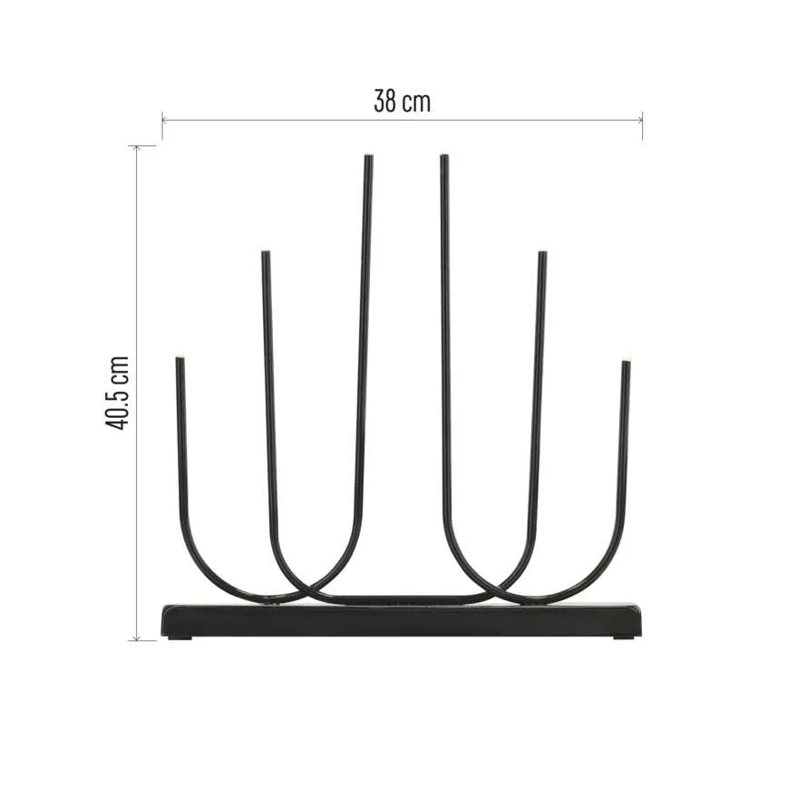 Castiçal LED de Natal 6xLED/2xAA preto