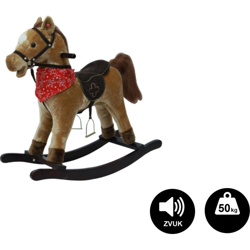 Cavalo de baloiço com melodia — 3x pilhas AA