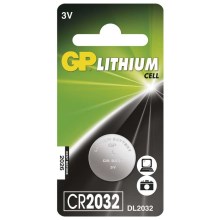 Célula de botão de lítio CR2032 GP LITHIUM 3V/220 mAh