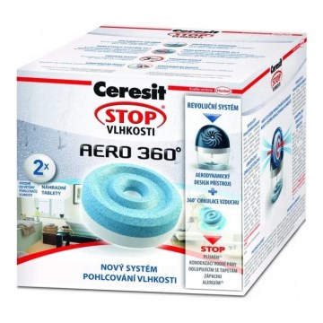 Ceresit - Pastilhas para desumidificador 2 em 1 AERO 360° 2x 450 g neutras