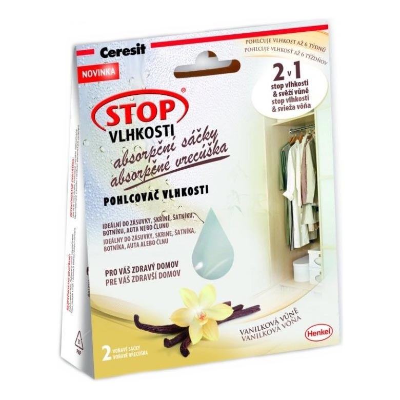 Ceresit - Saquinhos absorventes 2x 50 g com fragrância de baunilha