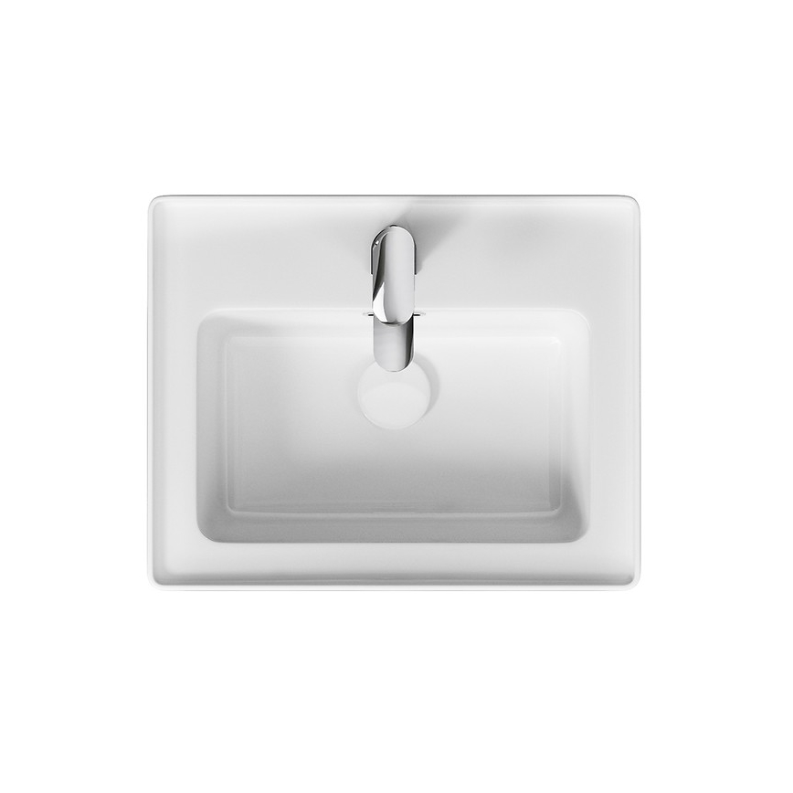 Cersanit K114-005 - Lavatório de bancada/parede CREA 40x50,5 cm cerâmica/branco brilhante