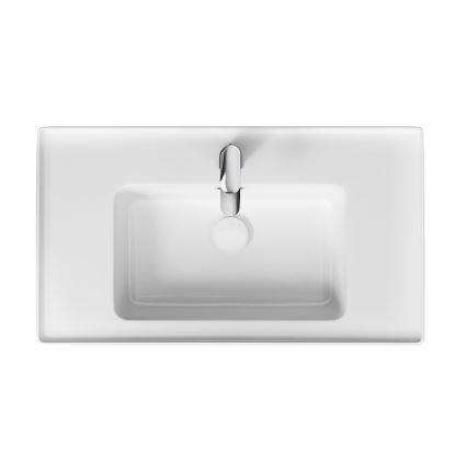 Cersanit K114-017 - Lavatório para bancada/suspenso CREA 44,5x80,5 cm cerâmica/branco brilhante