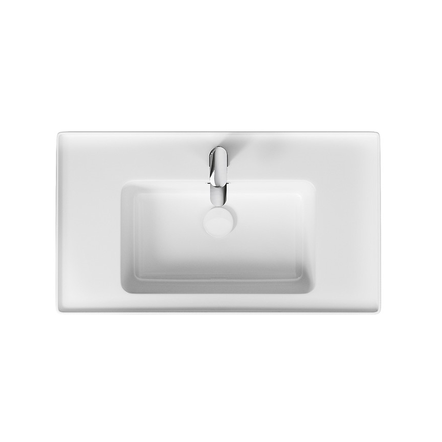 Cersanit K114-017 - Lavatório para bancada/suspenso CREA 44,5x80,5 cm cerâmica/branco brilhante