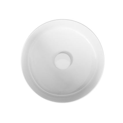 Cersanit K114-020 - Lavatório de bancada CREA diâmetro 38 cm cerâmica/branco brilhante