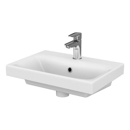 Cersanit K116-008 - Lavatório embutido MODUO SLIM 35x50 cm cerâmica/branco brilhante