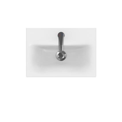 Cersanit K116-008 - Lavatório de bancada/suspenso MODUO SLIM 35x50 cm cerâmica/branco brilhante