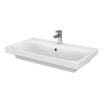 Cersanit K116-013 - Lavatório de bancada/suspenso MODUO 45x80 cm cerâmica/branco brilhante