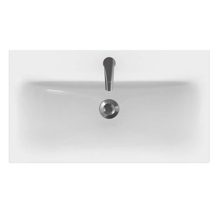 Cersanit K116-013 - Lavatório de bancada/suspenso MODUO 45x80 cm cerâmica/branco brilhante