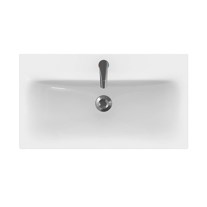 Cersanit K116-013 - Lavatório de bancada/suspenso MODUO 45x80 cm cerâmica/branco brilhante