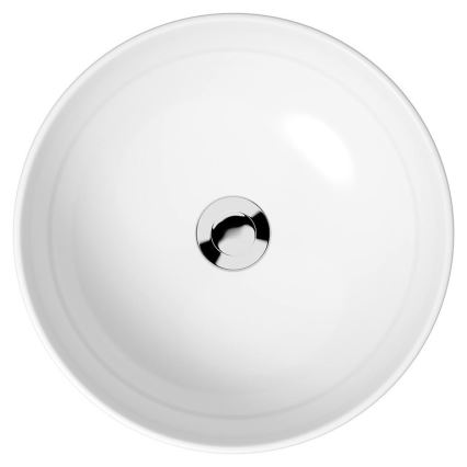 Cersanit K116-048 - Lavatório de bancada MODUO diâmetro 40 cm cerâmica/branco brilhante
