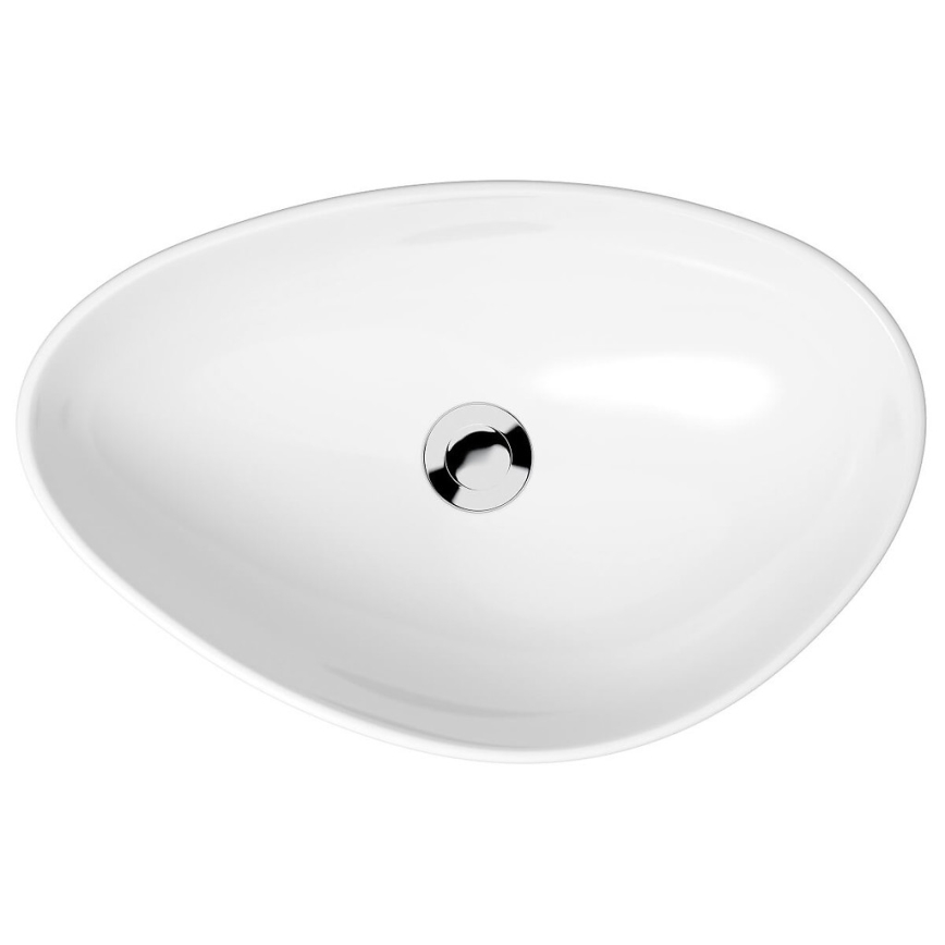 Cersanit K116-052 - Lavatório de bancada MODUO 36,5x56,5 cm cerâmica/branco brilhante