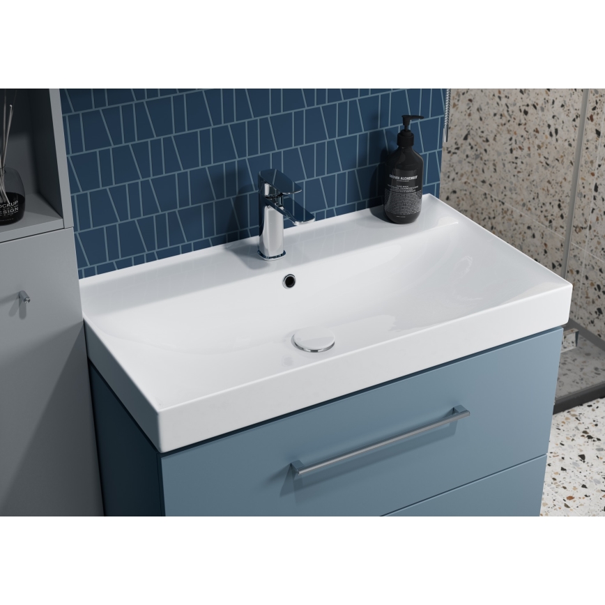 Cersanit K120-011 - Lavatório embutido LARGA 46x100 cm cerâmica/branco brilhante
