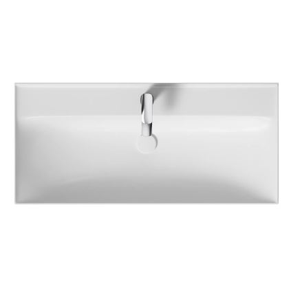 Cersanit K120-011 - Lavatório embutido LARGA 46x100 cm cerâmica/branco brilhante
