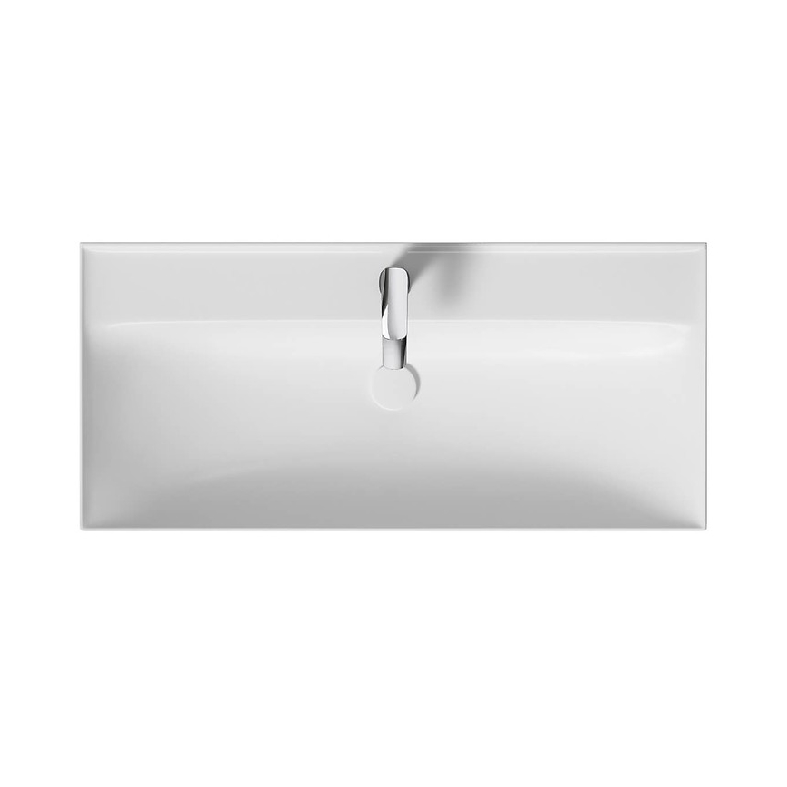 Cersanit K120-011 - Lavatório embutido LARGA 46x100 cm cerâmica/branco brilhante