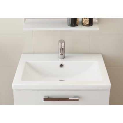 Cersanit K32-002-BOX - Lavatório de bancada/suspenso COMO 40x50 cm cerâmica/branco brilhante