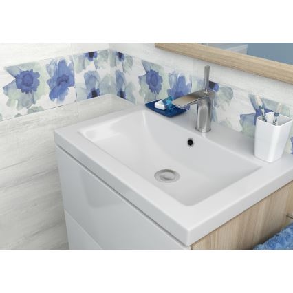 Cersanit K32-002-BOX - Lavatório de bancada/suspenso COMO 40x50 cm cerâmica/branco brilhante