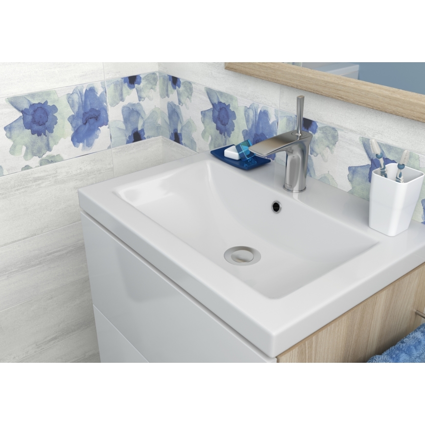 Cersanit K32-002-BOX - Lavatório de bancada/suspenso COMO 40x50 cm cerâmica/branco brilhante