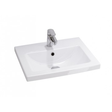Cersanit K32-002-BOX - Lavatório de encastrar COMO 40x50 cm cerâmica/branco brilhante