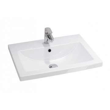 Cersanit K32-003-BOX - Lavatório de bancada/suspenso COMO 45x60 cm cerâmica/branco brilhante