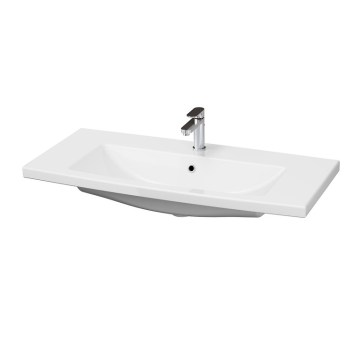 Cersanit K32-016-EX1 - Lavatório de bancada/suspenso COMO 45x100 cm cerâmica/branco brilhante