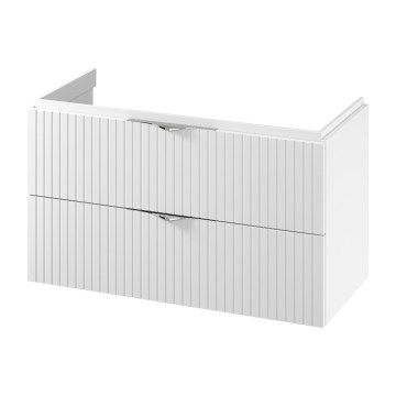 Cersanit S1015-014 - Armário de casa de banho suspenso para lavatório TIRSO 100x55x45 cm branco
