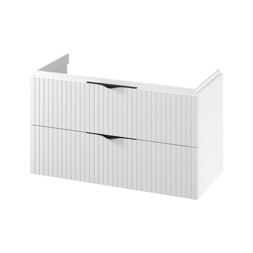 Cersanit S1015-014 - Armário de casa de banho suspenso para lavatório TIRSO 100x55x45 cm branco