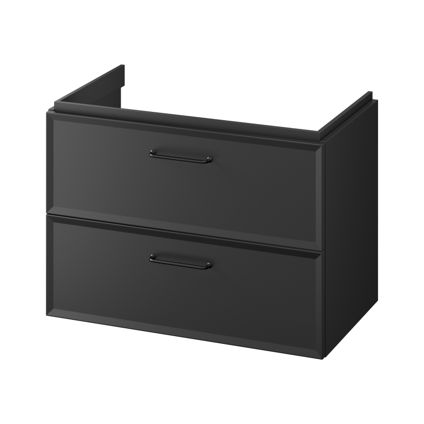 Cersanit S1017-003 - Móvel suspenso para lavatório MILLE 80x55x45 cm, preto