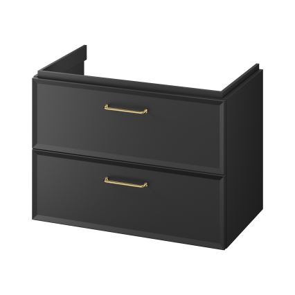 Cersanit S1017-003 - Móvel suspenso para lavatório MILLE 80x55x45 cm, preto