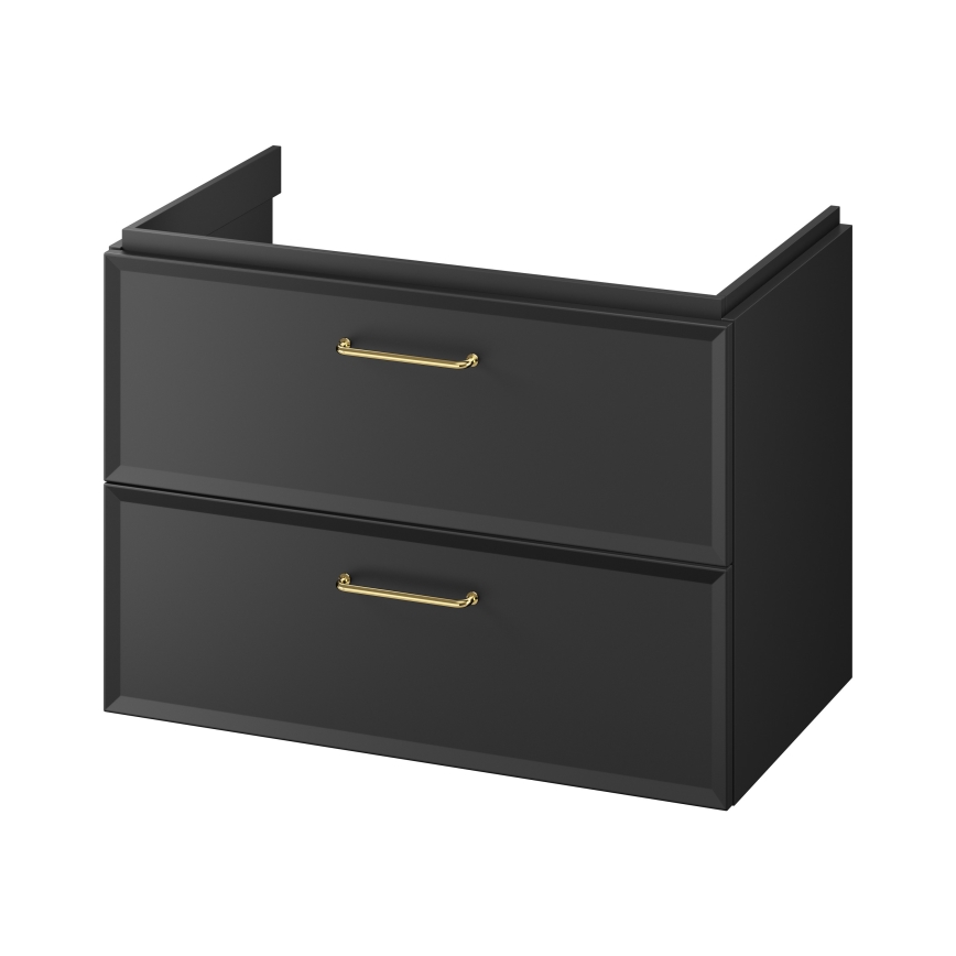 Cersanit S1017-003 - Móvel suspenso para lavatório MILLE 80x55x45 cm, preto