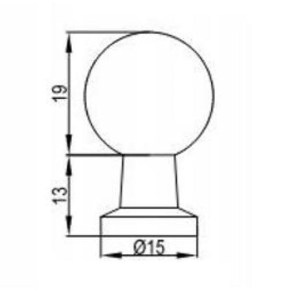 Cersanit S1021-020 - Puxador para móveis MILLE preto