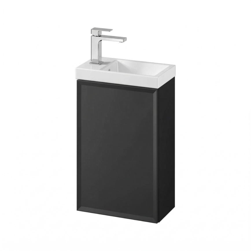 Cersanit S1022-003 - Armário suspenso MILLE para lavatório 40x22 cm, preto