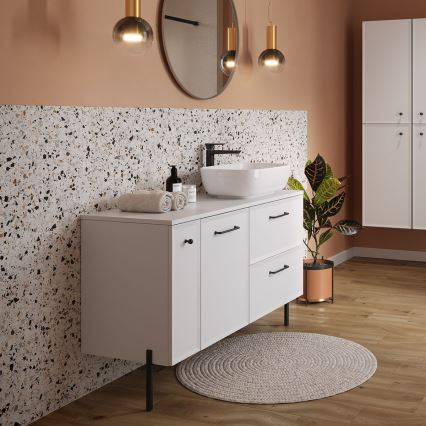 Cersanit S1022-006 - Armário suspenso de casa de banho MILLE 20x45 cm branco mate