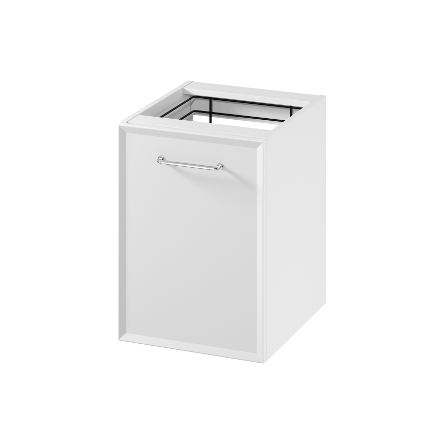 Cersanit S1022-011 - Armário suspenso para casa de banho MILLE com cesto para roupa, 40x55x45 cm, branco