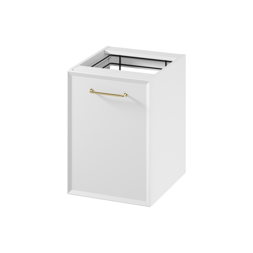 Cersanit S1022-011 - Armário suspenso para casa de banho MILLE com cesto para roupa, 40x55x45 cm, branco