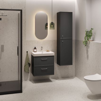 Cersanit S590-100 - Móvel suspenso para lavatório MILLE SLIM 60x38 cm preto