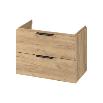 Cersanit S598-047-DSM - Móvel de casa de banho suspenso para lavatório MALIKA 80x55x45 cm carvalho