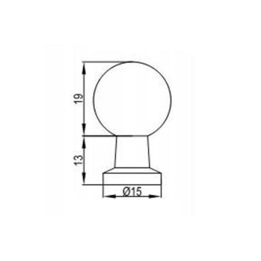 Cersanit S599-0184 - Puxador para móveis MILLE, cromado brilhante