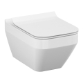 Cersanit S701-213-ECO - Vaso sanitário suspenso com assento CREA, cerâmica branca