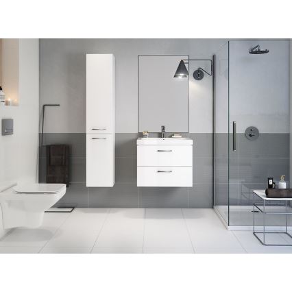 Cersanit S801-149-DSM - Móvel suspenso de casa de banho com lavatório LARA 80x46x45 cm branco